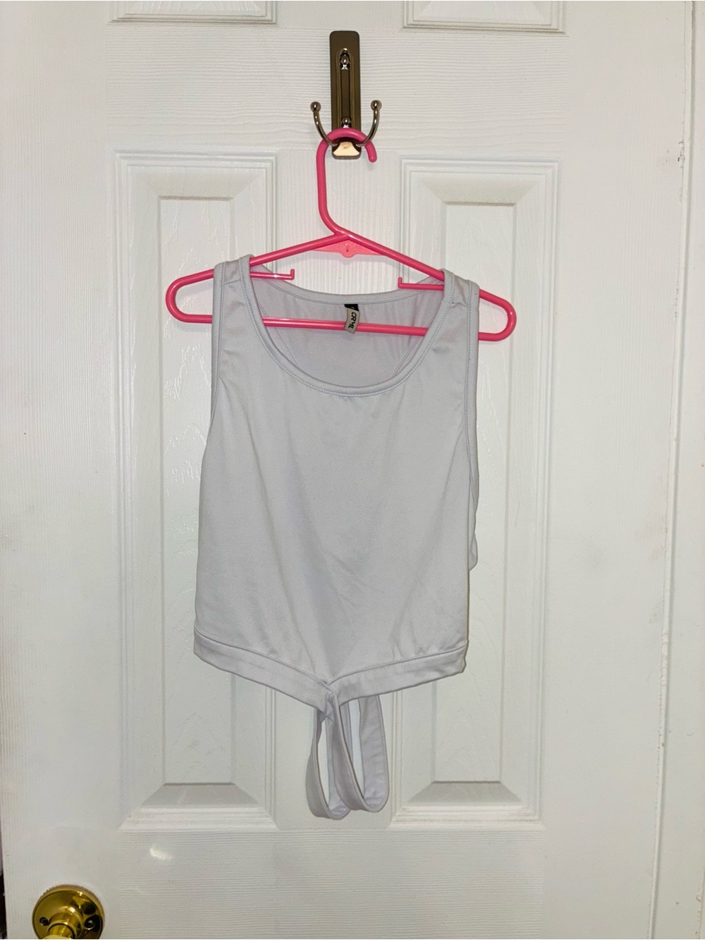 Women's White Crossbody Crop Top